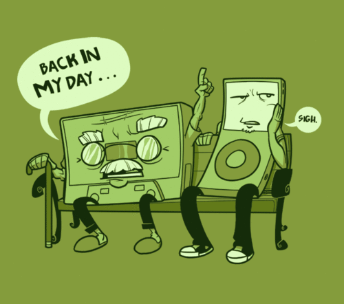 back in my day tape v. ipod