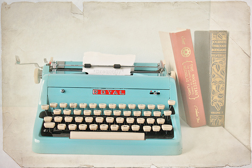 royal blue typewriter
