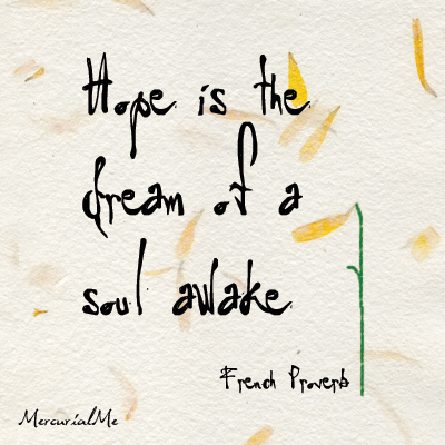 hope is the dream of a soul awake