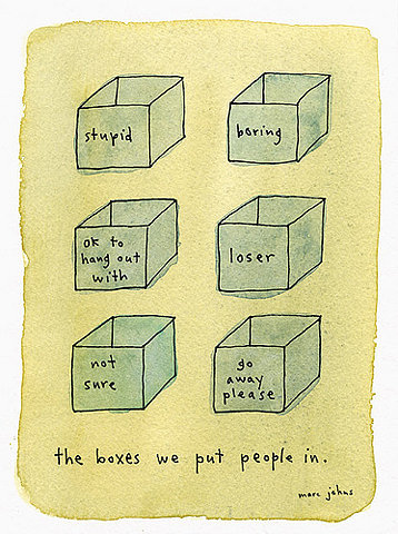 boxes we put people in