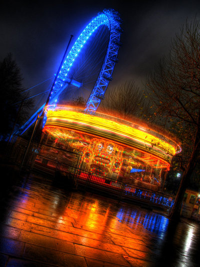 carousel lit up