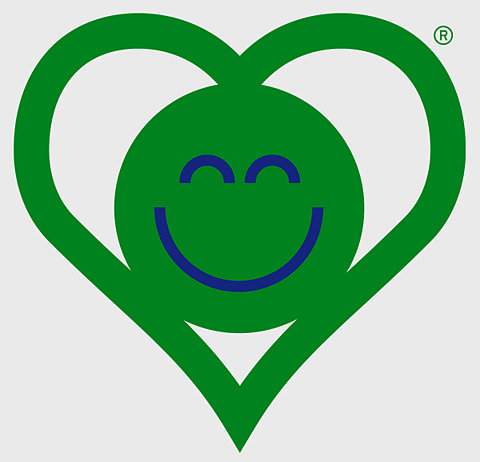 smileyface in green heart