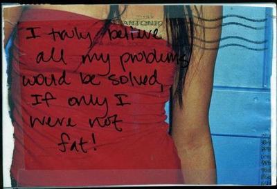 post secret if only i were not fat
