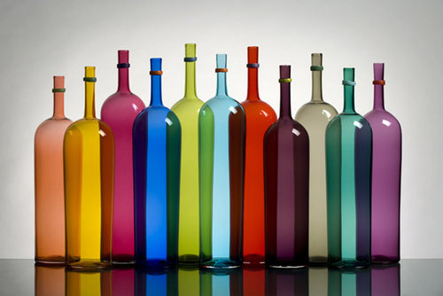 colored bottles