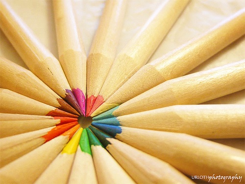 colored pencils make a heart