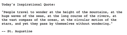 pass by the self without wondering